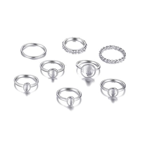 Ensemble De Matiques De Fleur Esthétique Vintage Pour Femmes, Bague De Fête En Cristal Noir, Bijoux De Mariage Au Doigt, Mode Salle, 2021, 11 Pièces Par Ensemble