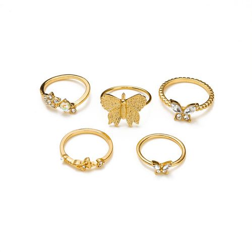 Ensemble De Matiques De Fleur Esthétique Vintage Pour Femmes, Bague De Fête En Cristal Noir, Bijoux De Mariage Au Doigt, Mode Salle, 2021, 11 Pièces Par Ensemble
