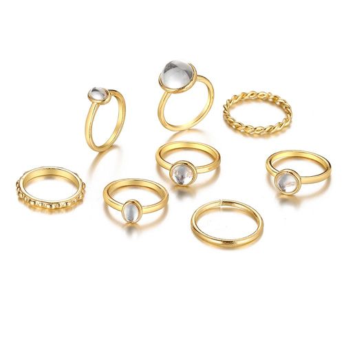 Ensemble De Matiques De Fleur Esthétique Vintage Pour Femmes, Bague De Fête En Cristal Noir, Bijoux De Mariage Au Doigt, Mode Salle, 2021, 11 Pièces Par Ensemble