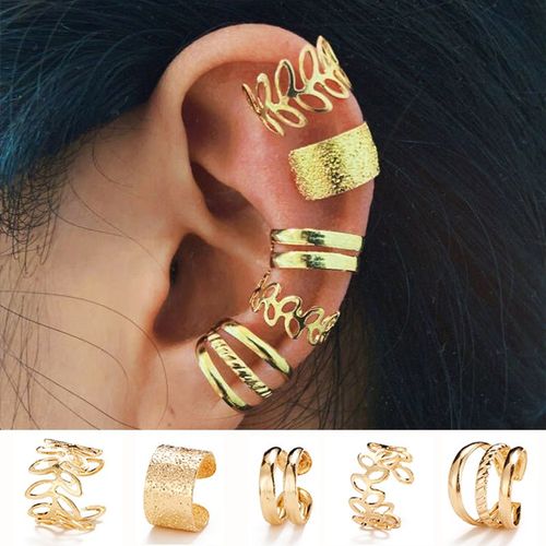 Boucles D'oreilles Papillon Vintage Couleur Or Argent Pour Femmes, Clip D'oreille En Métal Sans Piercing, Bijoux Cadeaux