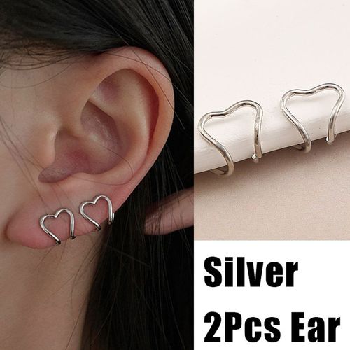 Boucles D'oreilles Papillon Vintage Couleur Or Argent Pour Femmes, Clip D'oreille En Métal Sans Piercing, Bijoux Cadeaux
