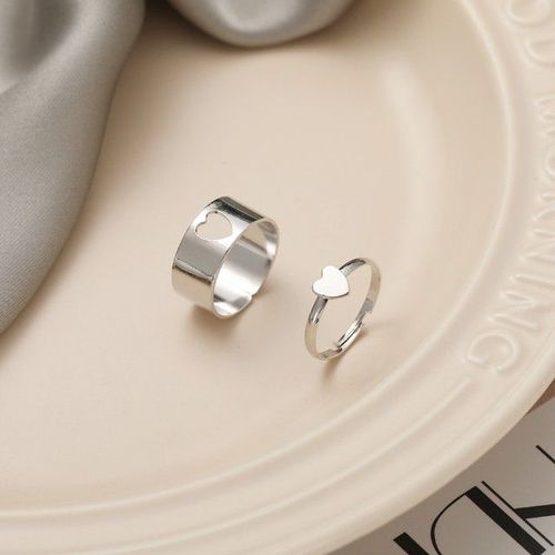 Bagues De Couple Couleur Argent Pour Hommes Et Femmes, Anneau Avec Pierre De Lune, Ouvert Et Ajustable, Bijou Pour Amoureux, Idée Cadeau, 2022