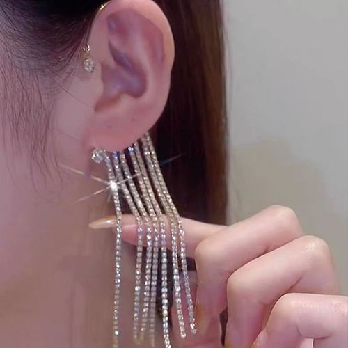 Boucles D'oreilles Papillon En Métal Plaqué Argent Pour Femmes, Sans Piercing, Zircon Scintillant, Bijoux De Mariage