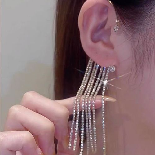 Boucles D'oreilles Papillon En Métal Plaqué Argent Pour Femmes, Sans Piercing, Zircon Scintillant, Bijoux De Mariage