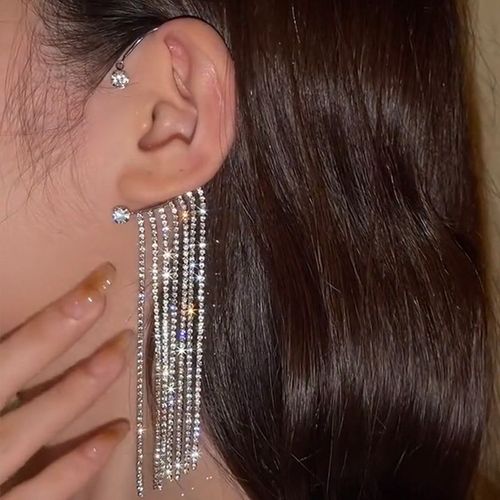 Boucles D'oreilles Papillon En Métal Plaqué Argent Pour Femmes, Sans Piercing, Zircon Scintillant, Bijoux De Mariage