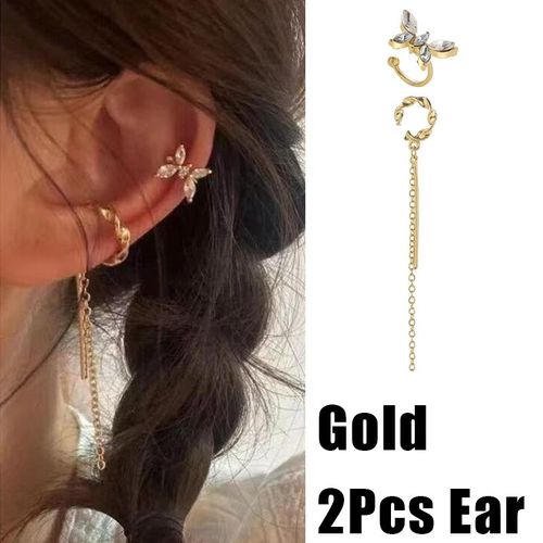 Boucles D'oreilles Coréennes Sans Piercing Pour Femmes, Clip D'oreille En Métal, Perle, Fleur, Queue De Poisson, Coeur, Bijoux Cadeaux, 216.239., 2022