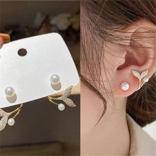 Boucles D'oreilles Coréennes Sans Piercing Pour Femmes, Clip D'oreille En Métal, Perle, Fleur, Queue De Poisson, Coeur, Bijoux Cadeaux, 216.239., 2022