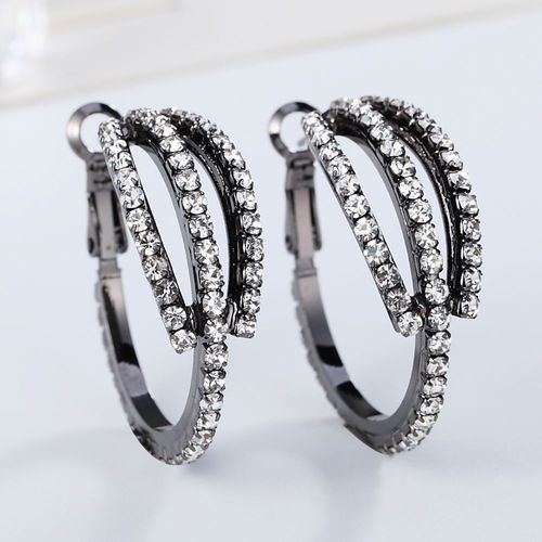 Doteffil-Boucles D'oreilles En Argent Regardé 925 Pour Femme, Bijoux De Charme, Or, Noir, Cadeau De Fête, Mariage, Fiançailles, Mode, Aaa, 31mm