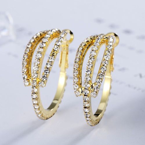 Doteffil-Boucles D'oreilles En Argent Regardé 925 Pour Femme, Bijoux De Charme, Or, Noir, Cadeau De Fête, Mariage, Fiançailles, Mode, Aaa, 31mm