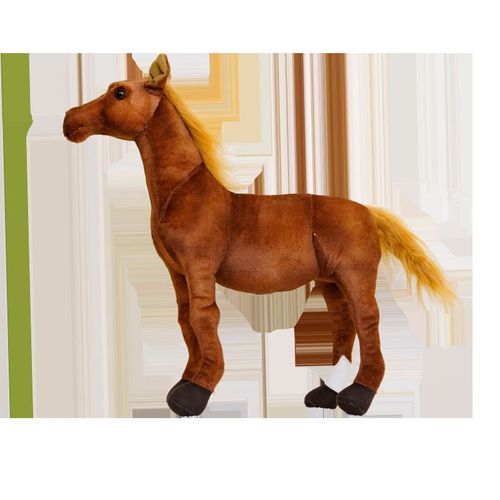 Poupée Cheval Ferghana, Mascotte Du Zoo, Jouet En Peluche, Poney, Poupée De Chiffon Ferghana-35cm