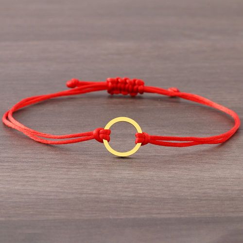 Bracelets Tressés À La Main En Acier Inoxydable Pour Femmes, Cercle Minimaliste, Ulporte-Bonheur Noire Et Rouge, Breloque À La Mode, Bijoux Cadeaux, Nouveau