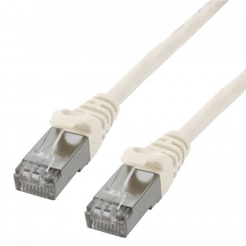 MCL - Cordon de raccordement - RJ-45 (M) pour RJ-45 (M) - 3 m - SFTP - CAT 6a - sans halogène, sans crochet, moulé - blanc
