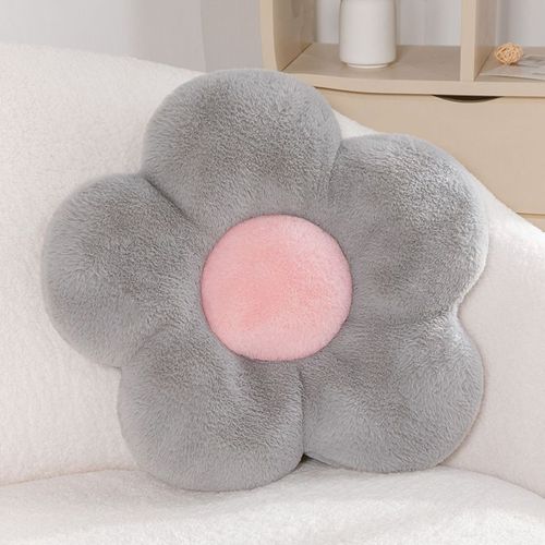Coussin De Fleurs En Pétales, Oreiller De Maison, Marguerite, Décoration De Maison Simple, Poupée Marionnette Poudre Grise - 50 Cm X 42 Cm