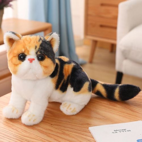 Chat Garfield Chat Oreiller Peluche Jouet Mignon Mignon Chat Poupée Voiture Ornements Modèle Poupée Chat Calico Garfield Accroupi - 26 Cm Environ 0,2 Kg