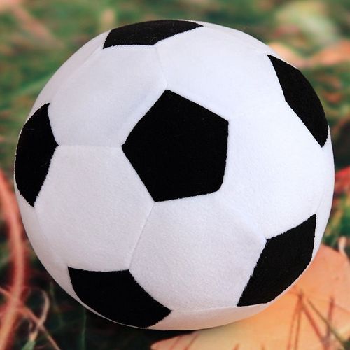 Coussin de football de la Coupe du monde, jouet en peluche coloré pour anniversaire d'enfant Noir-45cm 1,3kg