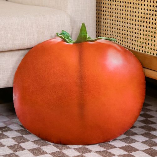 Oreiller imprimé végétal, chou chinois, carotte, peluche, oreiller long coupant les jambes Tomate 41*41cm /0,42kgs