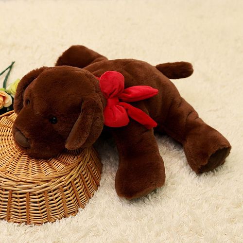 Dinosaure renard chiot poupée peluche jouet couché oreiller enfants réconfort poupée Chiot de petite taille - environ 40 cm, environ 0,36 kg