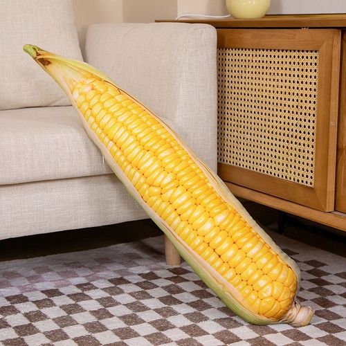 Oreiller imprimé végétal, chou chinois, carotte, peluche, oreiller long coupant les jambes Maïs 87*18cm/0,4kgs
