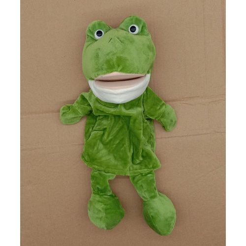 Marionnette À Main Ventriloque En Peluche Pour Bébé, Jeu Apaisant Parent-Enfant, Performance, Conte Pour Tout-Petits Grenouille - Environ 35 Cm Et 0,15 Kg