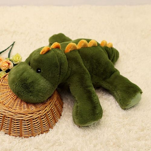 Dinosaure renard chiot poupée peluche jouet couché oreiller enfants réconfort poupée Dinosaure couché - Grande taille 60 cm Environ 0,8 kg