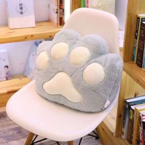Coussin en forme de patte d'ours, mignon, grand coussin, oreiller, paresseux, maison, tatami, salon, chaise, coussin de fesses Coussinet de patte de chat à pois gris et blancs - grand tapis de sol melon pour chat 70X50cm 1,31kg