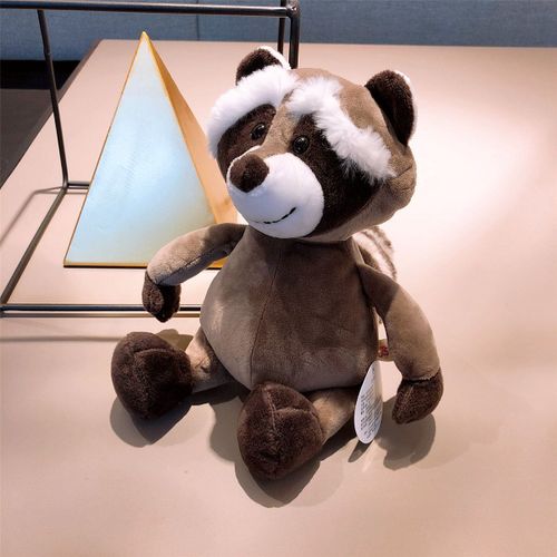 Série De Jouets Animaux De La Forêt En Peluche Éléphant Renard Girafe Bébé Compagnon Poupée Raton Laveur - 35 Cm