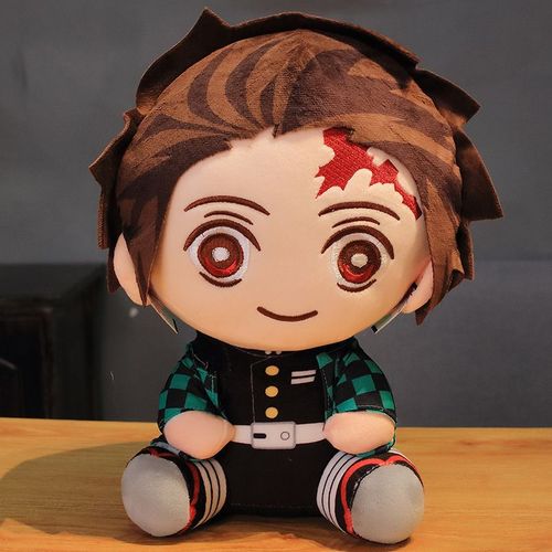 Demon Slayer : Kimetsu No Yaiba Mizuko Butterfly Shinobu Peluche Zenitsu Tanjiro Tomioka Giyuu Anime Périphérique Poupées Style 2 Cheveux Bruns Vêtements Verts - 30 Cm Environ 0,3 Kg