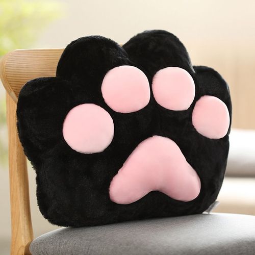 Coussin De Griffe De Chat Mignon Et Girly, Grand Coussin, Oreiller Paresseux, Tatami, Chaise De Salon, Coussin De Fesses Noir - Environ 70*50cm 1,1kg