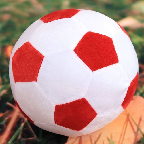 Coussin de football de la Coupe du monde, jouet en peluche coloré pour anniversaire d'enfant Rouge-20 cm 0,18 kg