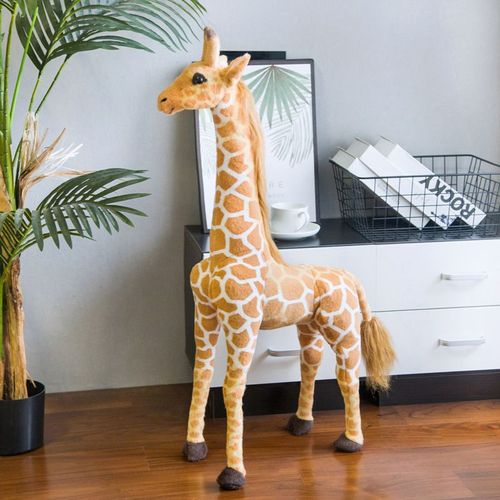 Poupée girafe en peluche, cerf sika, ornements de cerf, accessoires de photographie, cadeau pour enfants Simulation de girafe - 89 cm - 1,4 kg