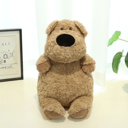 Poupée en peluche de la série Popova regardant le lapin chat bleu gros nez chien cochon rose poupée cadeau Chien à gros nez - 40 cm