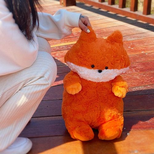 Poupée en peluche de la série Popova regardant le lapin chat bleu gros nez chien cochon rose poupée cadeau Grievance Fox-40cm