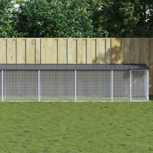 Vidaxl Poulailler Avec Toit Anthracite 803x98x90 Cm Acier Galvanisé