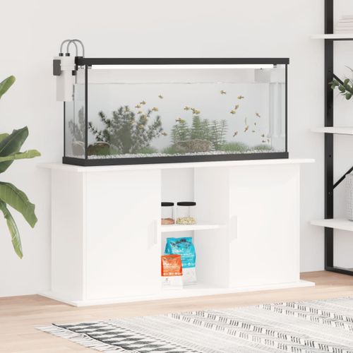 Vidaxl Support Pour Aquarium Blanc 121x41x58 Cm Bois D'ingénierie
