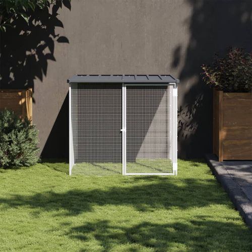 Vidaxl Poulailler Avec Toit Anthracite 103x98x90 Cm Acier Galvanisé