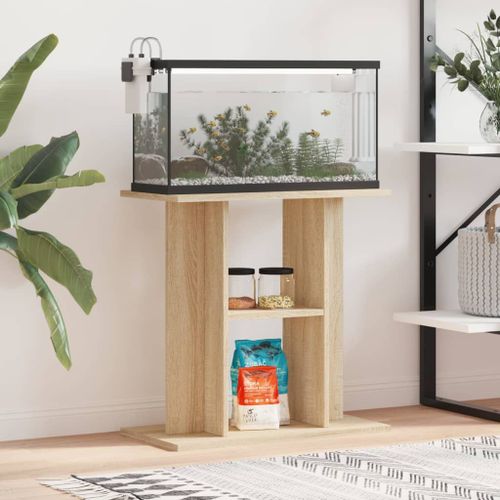 Vidaxl Support Pour Aquarium Chêne Sonoma 60x30x60cm Bois D'ingénierie