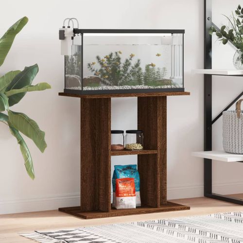 Vidaxl Support Pour Aquarium Chêne Marron 60x30x60cm Bois D'ingénierie