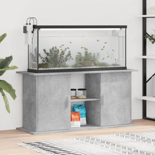 Vidaxl Support Pour Aquarium Gris Béton 121x41x58 Cm Bois D'ingénierie