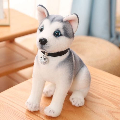 Jouet Pour Chat, Adorable Chaton En Peluche, Oreiller Apaisant Pour Animaux De Compagnie Y Husky Assis - 30 Cm
