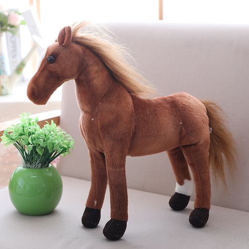 Poupées D'animaux, Poupées De Chevaux, Peluches, Ventes En Dépôt-Vente, Cadeaux Pour Enfants Ferghana - Longueur Totale 40 Cm, Verticale 35 Cm, Environ 0,25 Kg