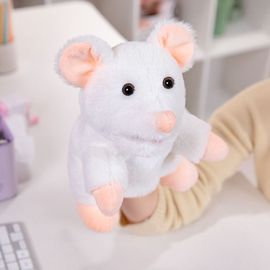 Jolie Petite Marionnette À Main En Forme D'animal Pouvant Ouvrir La Bouche, Accessoire De Performance Pour L'éducation Précoce Et La Narration, Marionnette À Doigt Parent-Enfant Souris-25cm