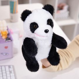 Jolie Petite Marionnette À Main En Forme D'animal Pouvant Ouvrir La Bouche, Accessoire De Performance Pour L'éducation Précoce Et La Narration, Marionnette À Doigt Parent-Enfant Panda-25cm