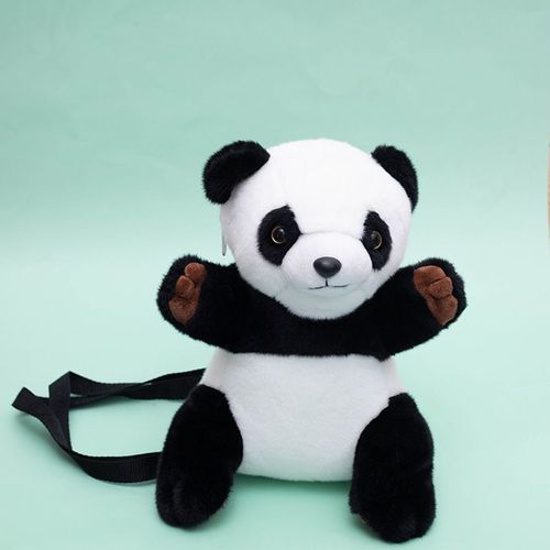 Sac à dos en peluche panda mignon pour enfant, cartable en peluche, cadeau idéal Sac à dos Panda - grande taille 30*20 cm (0,22 kg)