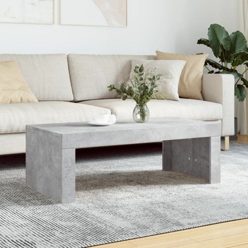 Vidaxl Table Basse Gris Béton 102x50x36 Cm Bois D'ingénierie