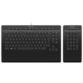 3Dconnexion Keyboard Pro with Numpad - Ensemble de clavier et pavé numérique - USB - AZERTY - Français