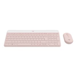 Logitech Slim Wireless Combo MK470 - Ensemble clavier et souris - sans fil - 2.4 GHz - QWERTY - International US - rose