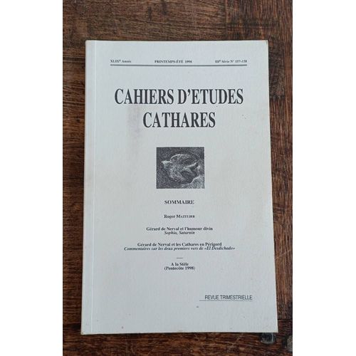 Cahier D'études Cathares  Printemps-Été 1998. Numéro 157-158