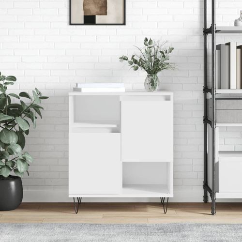 Vidaxl Buffet Blanc 60x35x70 Cm Bois D'ingénierie