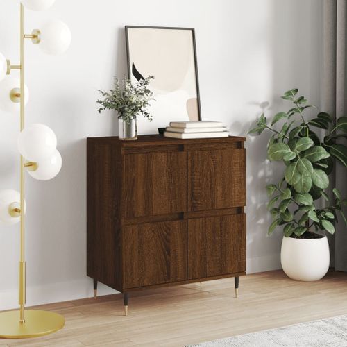 Vidaxl Buffet Chêne Marron 60x35x70 Cm Bois D'ingénierie