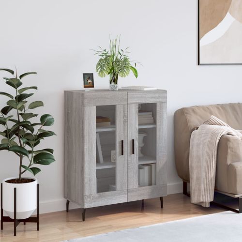 Vidaxl Buffet Sonoma Gris 69,5x34x90 Cm Bois D'ingénierie